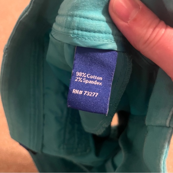 Apt. 9 Torie Teal chino shorts size 14 - Picture 2 of 4